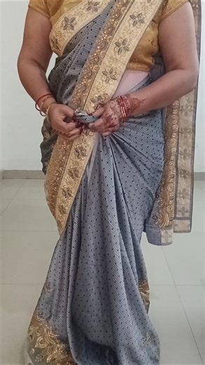 how to drape silk saree draping tutorial/parfect side & sholder pleats 💫#saree #drape #fashion #look