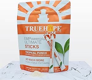 Truehope One-a-Day Multivitamin Nootropic Pouches with Inositol, Vitamin D, Vitamin C, Selenium, Choline, Pantothenic Acid, Niacin, Iodine - EMPowerplus Ultimate Sticks - 30 Count, Tropical Punch