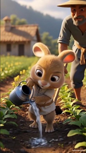 Cute Rabbit 3D Cartoon🐇😊|| #animation #art #ai #story #sad #memes #status #shorts