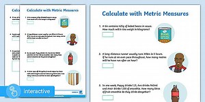 Interactive PDF: White Rose Maths Supporting Year 6: Spring Block 4 Converting Units: Calculate with Metric Measures
