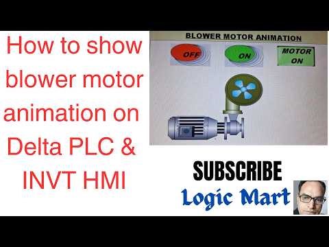 How to show Blower Motor Animation on DELTA PLC & INVT HMI