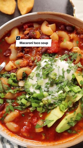Dairy-Free Macaroni Taco Soup (Vegan, Easy!)