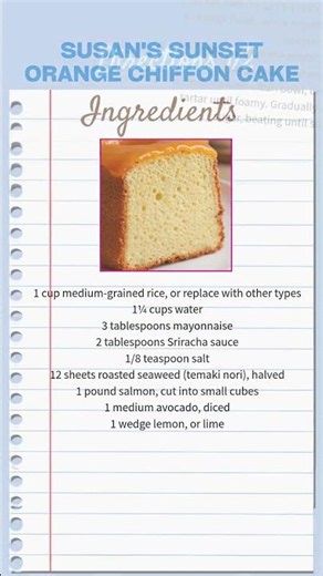 Susan's Sunset Orange Chiffon Cake