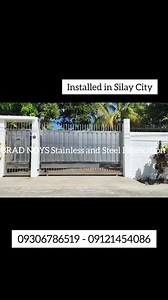 Stainless Steel Gate - Remote Control. Installation done in Silay City Secure your property with a durable stainless steel gate, effortlessly controlled with a simple press-button remote for convenient access. 📩 For orders and inquiries, please feel free to text or call us at 09121454086 - 09306786519. Visit our page to view our quality-assured stainless steel works. #stainlesssteel #stainlesssteelgate #remotecontrolgate #remotecontrol #BacolodCity #stainlessfabrication | BRAD NOYS Stainless an
