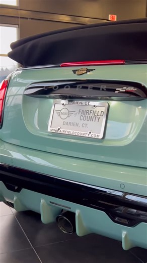 Take a closer look at our latest arrival, this 2026 MINI JCW Convertible in Ocean Wave Green with Chili Red Racing Stripes! Give us a call or visit our website to learn more about this 2026 MINI JCW Convertible (stock no. 12019M). #mini #minicooper #minijcw #jcw #convertible #miniconvertible #minicoopers #miniusa #cars #oceanwavegreen #fypシ | MINI of Fairfield County