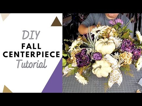 DIY Fall Centerpiece with Pumpkins