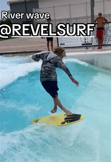 The river wave reminded me so much of home #skimboarding #revelsurf #river #creek #wave