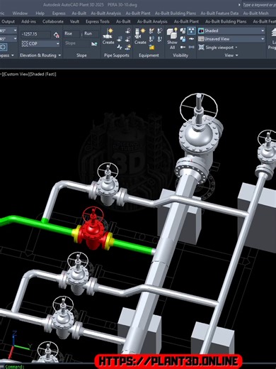 Seleccionar por Sección en AutoCAD Plant 3D #A3DFGS #animacion #veo3 #animation #topografia #vira #autolisp #macros