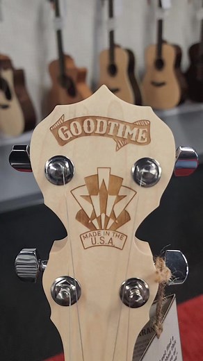 Deering Goodtime Banjo. Made in the USA! It's is the number one recommended Banjos by Teachers. Openback, clawhammer style banjo. #deeringbanjos #banjo #banjoplayer #banjomusic #musictomyearsmusicstore | Music To My Ears LLC