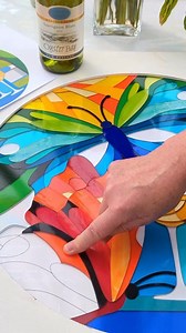 Long, thin delicate slices of art glass brought to life in the wings of a butterfly. From first cut to finish artwork 😊 | Glass Art by Linda