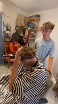 Boys getting buzzcuts