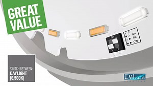 12 reactions · 18 shares | With a slimline 85mm profile the Deluce 14W LED Tri-Colour Slimline can be interchanged between warm white, cool white or daylight white, provides up to 35,000 hours of #LED life and is only £16.95(+VAT) https://bit.ly/2HegDpS #colourswitch | CEF | Facebook