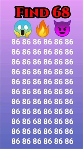 #challenge #quiz Find 68 😓🧠 for genius scan