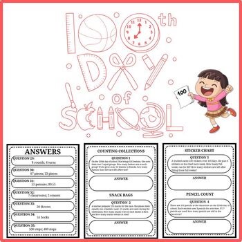 100 Days of School Maths Word Problem (Grade 2-6)