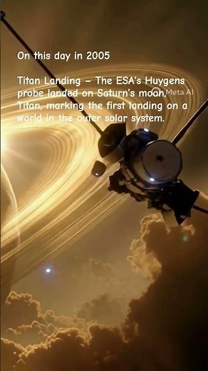 2005 Titan Landing | Huygens Probe’s Historic Mission to Saturn’s Moon #saturn #titan #huygens