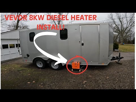 Installing the VEVOR 8KW DIESEL Heater in our Cargo Trailer Camper Conversion Project.