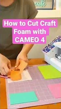 Cut #craftfoam with your #cameo4 like a pro 🥰 The Kraft blade is ur friend #howto #shorts #crafty
