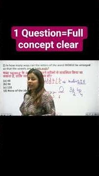 permutation and combinations Full concept clear in one question #pernutation #bpsctre4 #ctet #maths