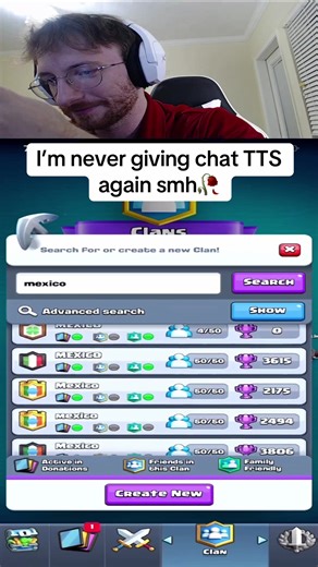 Had to ban half the chat last stream #funny #texttospeech #streamer #fyp #clashroyale