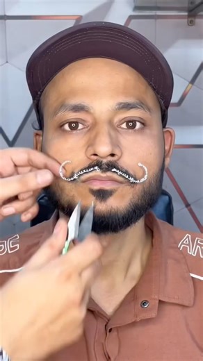 Moustache setting treatment @niceprofessionalsalon #muchh #mustache #niceprofessionalsalon