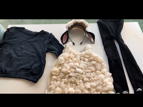 DIY sheep costume | Baa baa black sheep | How to make sheep costume | kids fancy dress | Halloween
