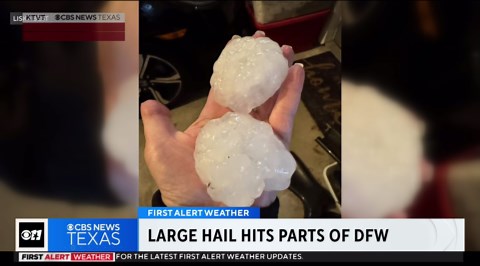 Large hail hits parts of DFW
