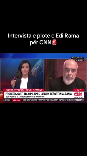 Intervista për CNN : A do finalizohet projekti i Zverrnecit ?? Edhe sa do vazhdojne shqiptaret te protestojne ??A do terhiqet Rama si kryeminister?? Po me Flamingot ca do behet??#albania #tirana #vlora #fyp #cnn