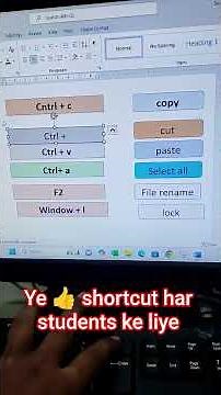 6 Quick Keyboard shortcuts every student should know 🖥️#windows #pctricks #computertips