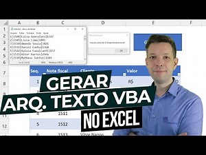 Gerar arquivo texto Excel VBA