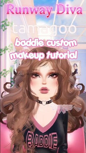 Baddie Custom makeup tutorial in dti #dresstoimpress #dresstoimpressroblox #dtiroblox #dti #shorts