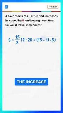 Train Speed Math Problem 🚆 | Arithmetic Progression Explained | IB Math