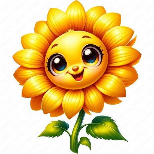 Sunflower Smiley Face Clipart Bundle | Cheerful Flower Art (digital Download) - Etsy