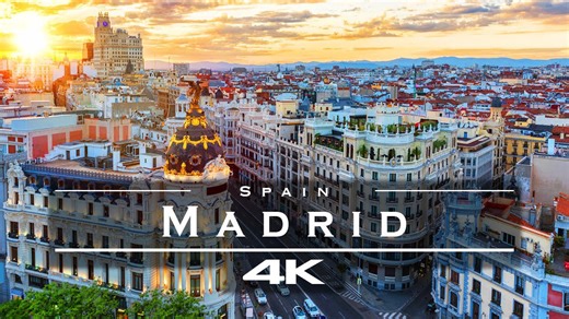 Fly over Madrid, Spain – amazing 4K drone views