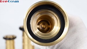 1-1/2" NST/NH Brass Fire Hose Spray Nozzle 85 gpm Fire Equipment Heavy Duty Industrial Jet Fog Nozzle