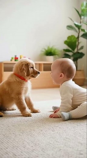 Baby vs Puppy The Cutest Shouting Match Ever!