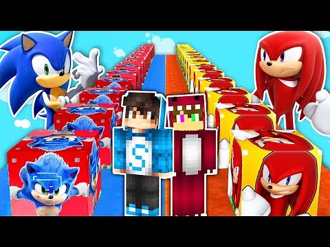 DESAFIO DE LOS LUCKY BLOCKS DE SONIC VS KNUCLES 😍😱 CARRERA LUCKY BLOCK CON LOS COMPAS Sparta356