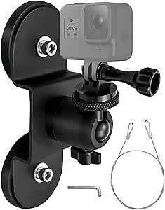 Heavy-Duty Magnetic Car Camera Mount with 360° Rotation Ball Head | Compatible with GoPro insta360 and DJI OSMO Action Camera, Strong Magnetic Mount