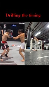Drilling the timing 1/2 low kick # mma # kick boxing