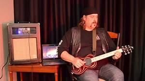 Looking for the perfect gift for the guitarist in your life? Look no further! Only available from G-Sharp Guitars, the G-Sharp OF-1 Travel guitar fits perfectly under most trees! More info at www.g-sharpguitars.com Played on a G-Sharp Custom Combo Cabinet made for the Orange Micro Terror and Micro Dark Terror amps. The Øivin Fjeld model, or OF-1 as it’s been dubbed, is a small guitar with a scale length of 20.75" (530 mm) The neck-through guitar is made from solid mahogany with a fretboard of ma