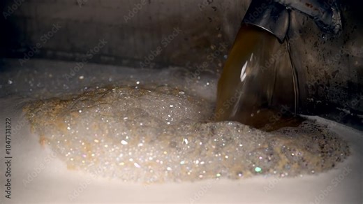 Craft Beer Brewing Process at Private Brewery in 4k Slow Motion With Unique Details of Ingredients and Techniques