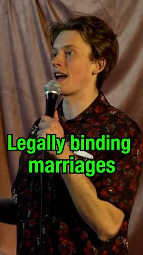Austin Locke on Instagram: "I became an ordained minister and also a prop comic. Idk which is worse #standup #comedy #standupcomedy #standupcomedian #comedian #marriage #ordainedminister #crowdwork #legallybinding #wedding #joke"