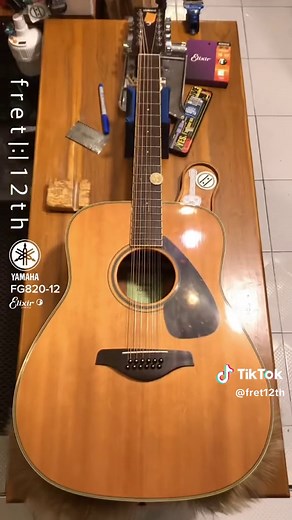 |:| YAMAHA : FG820-12 Elixir : PHOSPHOR BRONZE 10|47 #fret12th #guitar #guitarrepair #12stringsguitar #yamahaguitar #acousticguitar #guitarsetup #musicshop #กีตาร์ #กีตาร์ไฟฟ้า #กีตาร์ดีๆมีให้ดูทุกวัน 📱 line : fret12th 🇹🇭 fret|:|12th music shop & more