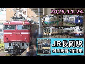 【ありがとうEL号など!】JR長岡駅(在来線) 列車発着･通過シーン集 2025.11.24