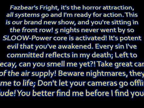 JT Machinima - "Another Five Nights (FNAF 3 Rap)" (Unofficial Lyric Video)