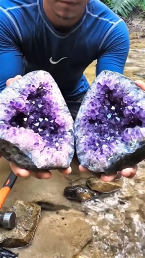 the process of discovering amethyst geodes 💎