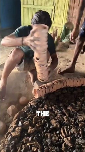 Making Disposable Clay Tea Cup.