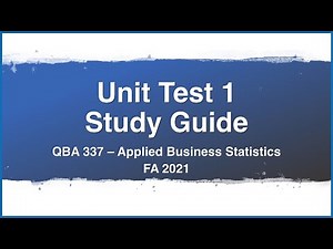 Unit Test 1 Study Guide
