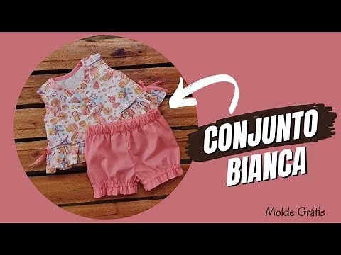 Conjunto Infantil Bianca Com Molde Grátis #MoldeGratis #PatronesGratis #FreePattern