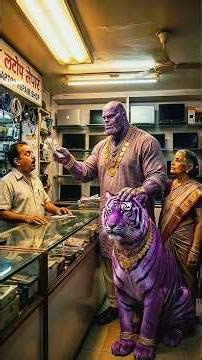 Thanos’ Purple Tiger Fights Black Tiger🤯 – Full Story | Ultra-Realistic Animation