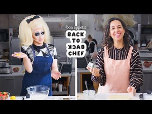 Trixie Mattel Tries to Keep Up with a Professional Chef | Back-to-Back Chef | Bon Appétit